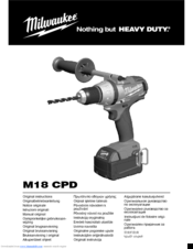 Milwaukee M18 CPD Original Instructions Manual