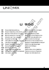 Unimix U 900 Original Operating Instructions
