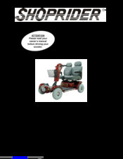 Shoprider Mikra TE-7A Owner's Manual