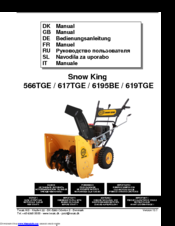 Snow King 566TGE Manual