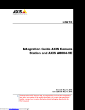 Axis Camera Station Manuals | ManualsLib