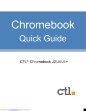 Ctl Chromebook J2 Quick Manual