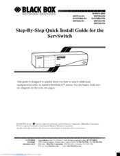 Black Box ServSwitch KV3104MA-R4 Quick Install Manual