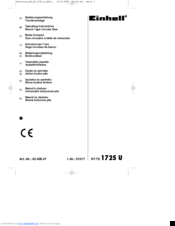 EINHELL RT-TS 1725 U Operating Instructions Manual