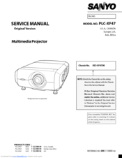Sanyo PLC-XF47 Service Manual
