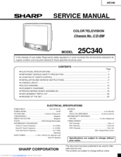 Sharp 25C340 Service Manual
