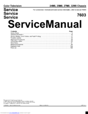 Philips 7603 series Service Manual