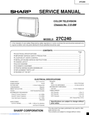 Sharp 27C240 Service Manual