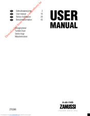 Zanussi ZTE285 User Manual
