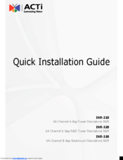 ACTi INR-310 Quick Installation Manual