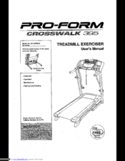 Pro-Form Crosswalk 395 User Manual