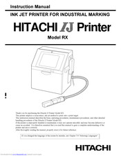 Hitachi RX Instruction Manual