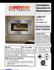 Fire feature L38DF-ST Installation Operation & Maintenance