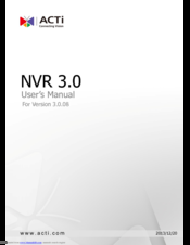 ACTi NVR 3.0 User Manual