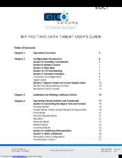 GTCO CalComp BIT PAD TWO DATA User Manual