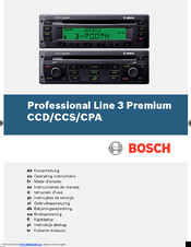 Bosch CCD series Operating Instructions Manual