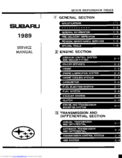 Subaru 1989 Loyale Service Manual