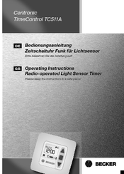 Becker Centronic TimeControl TC511A Operating Instructions Manual