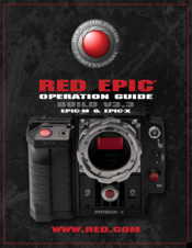 Red Epic EPIC-X Operation Manual