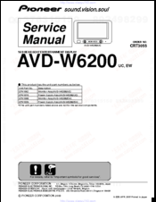 Pioneer AVD-W6200 Service Manual