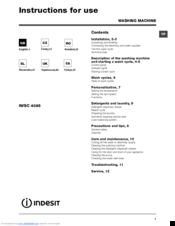 Indesit IWSC 4085 Instructions For Use Manual