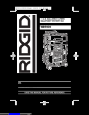 RIDGID wd7000 Operator's Manual