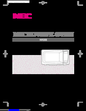 NEC N920E Operating Instructions Manual