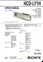 Sony HCD-LF1H Service Manual