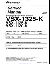 Pioneer VSX-1325-K Service Manual