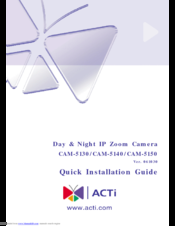 ACTi CAM-5140 Quick Installation Manual