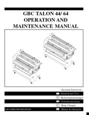 GBC Talon 64 CE Operation And Maintenance Manual