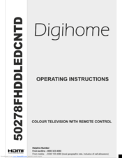 Digihome 50278FHDDLEDCNTD Operating Instructions Manual
