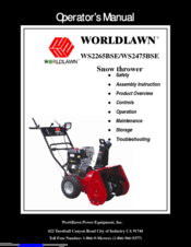 Worldlawn WS2265BSE Manual