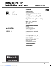 Hotpoint Ariston AQUALTIS AQM8F 49 U Manuals | ManualsLib