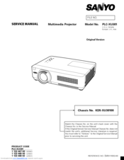 Sanyo PLC-XU301 Service Manual