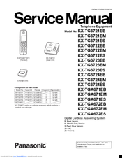 Panasonic KX-TG6721EB Service Manual