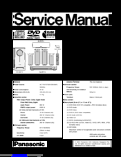Panasonic SA-HT720GCP Service Manual