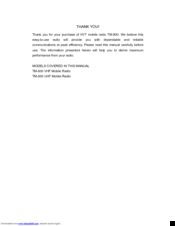 Hyt TM-800 Manual