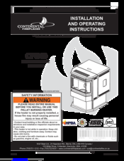 Continental Fireplaces CPS40 Installation And Operating Instructions Manual