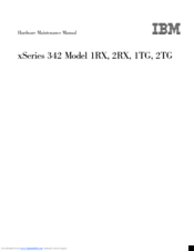 IBM xSeries 342 1RX Maintenance Manual