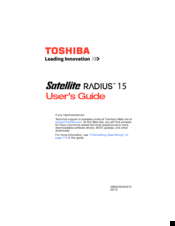 Toshiba Satellite Radius 15 User Manual