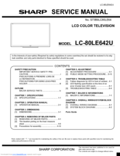Sharp Aquos LC-80LE642U Service Manual