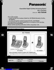 Panasonic KXTG9348 - EXPANDABLE DIGITAL CORDLESS ANS SYS Manual