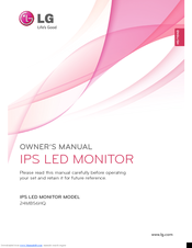 LG 24MB56HQ Owner's Manual