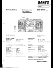 Sanyo MCD-S735F Service Manual