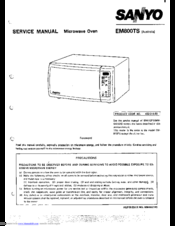 Sanyo EM800TS Service Manual