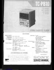 Sony TC-PB10 Service Manual