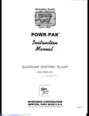 Winpower POWR-PAK 2500 BEP/IC Instruction Manual
