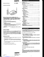 Sanyo CLT-586X Instruction Manual