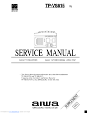 Aiwa TP-VS615 Supplemental Service Manual
